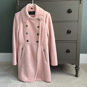 Pale pink Poly/Wool blend coat from Guess.